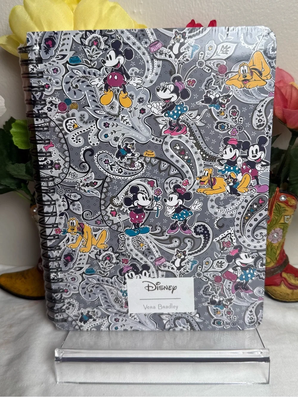 NWT Vera Bradley Mickey Mouse Piccadilly Paisley Mini Notebook
